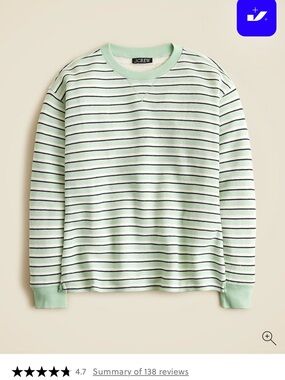 New/tag J.Crew Heritage Terry Sweatshirt-S